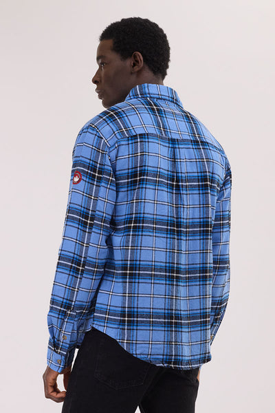 Canada Weather Gear Flannel Button Up Casual Shirt - Blue - Mens Casual Shirts - International Clothiers