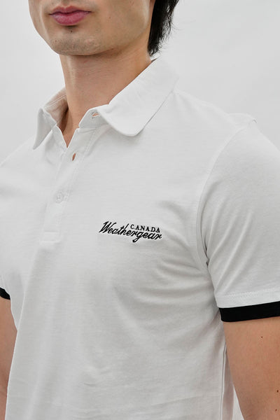 Canada Weather Gear Vintage Short Sleeve Polo Shirt - White - Mens Polo Shirts - International Clothiers
