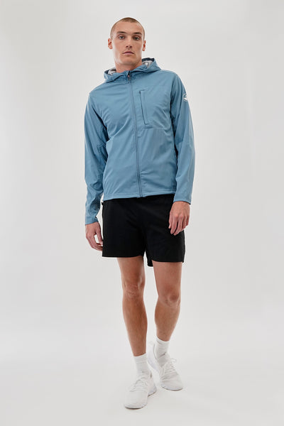 Canada Weather Gear Hooded Chest Pocket Windbreaker Lightweight Jacket - Blue - Mens Lightweight Jackets - International Clothiers