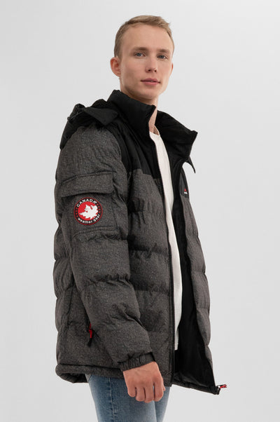 Canada Weather Gear Removable Sleeve Bomber Jacket - Black - Mens Bomber Jackets - International Clothiers