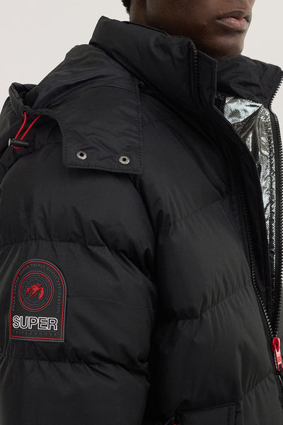 Super Triple Goose Thermal-Foil Lining Bomber Jacket - Black - Mens Bomber Jackets - International Clothiers