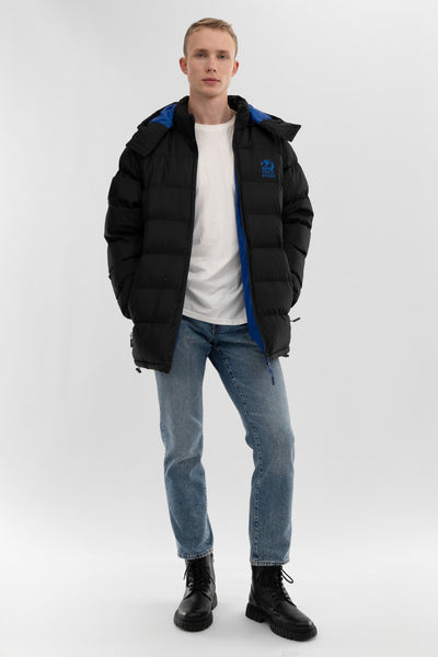 Super Triple Goose Zip Off Sleeve Bomber Jacket - Blue - Mens Bomber Jackets - International Clothiers