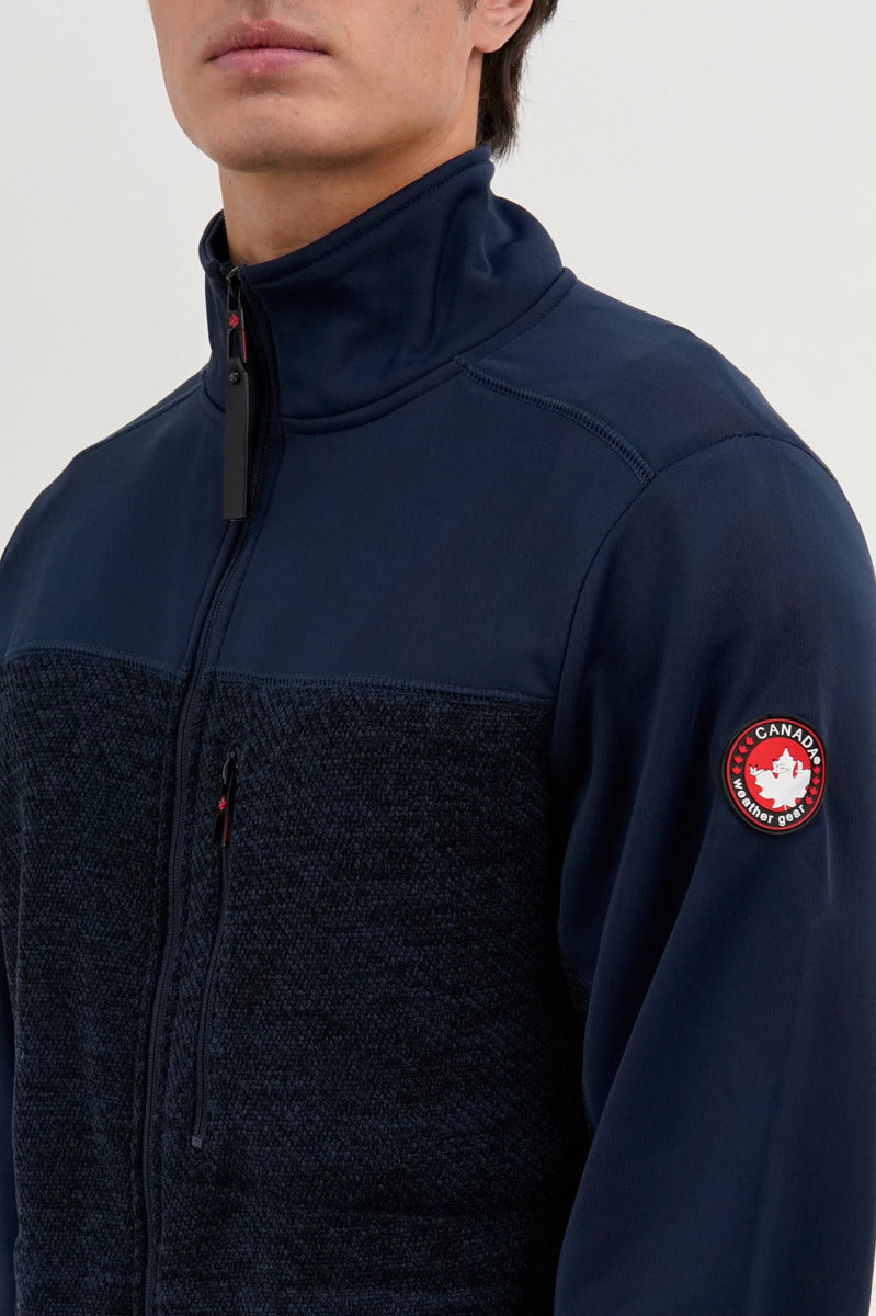 Canada Weather Gear Fleece Lightweight Jacket - Navy - Mens Lightweight Jackets - International Clothiers