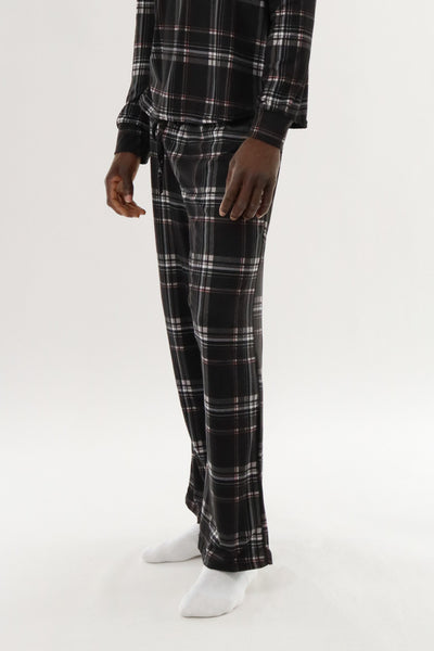 Canada Weather Gear Long Printed Pajama Pants - Black - Mens Pajamas - International Clothiers