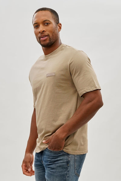 Essentials Super Triple Goose Logo Print Tee - Beige - Mens Tees & Tank Tops - International Clothiers