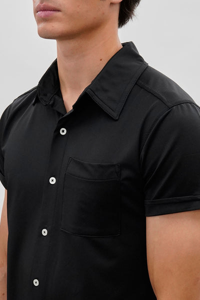 Canada Weather Gear Travel Collection Classic Short Sleeve Casual Shirt - Black - Mens Casual Shirts - International Clothiers