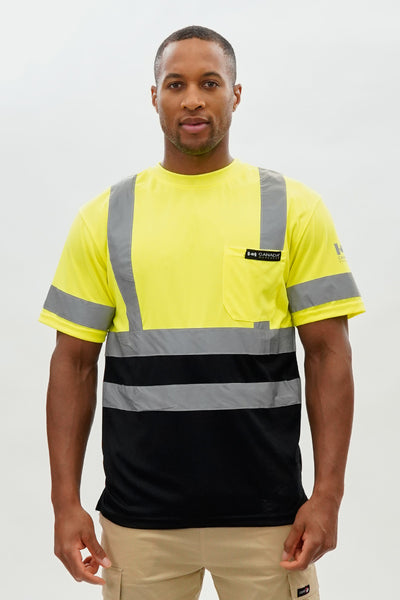 Canada Work Gear Hi-Vis Short Sleeve Tee - Yellow - Mens Tees & Tank Tops - International Clothiers