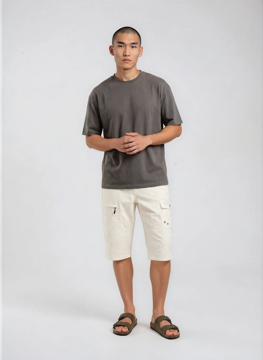 Long Ripstop Shorts - White