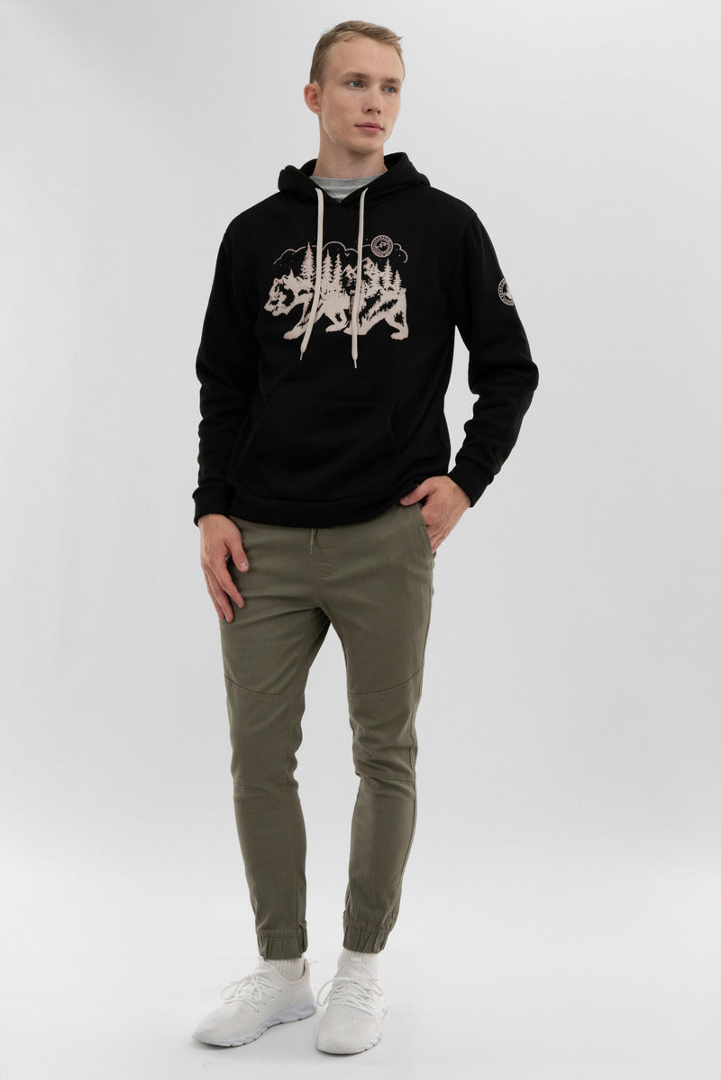 Canada Weather Gear Forest Print Hoodie - Black - Mens Hoodies & Sweatshirts - International Clothiers