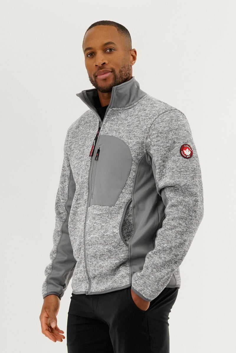 Canada Weather Gear Fleece Lightweight Jacket - Grey - Mens Lightweight Jackets - International Clothiers