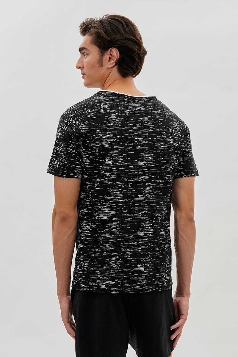 Canada Weather Gear Vintage Short Sleeve Henley Tee - Black - Mens Tees & Tank Tops - International Clothiers