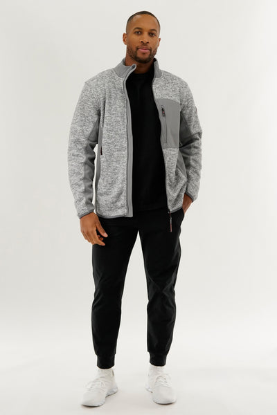Canada Weather Gear Fleece Lightweight Jacket - Grey - Mens Lightweight Jackets - International Clothiers