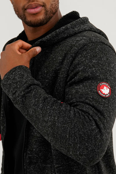 Canada Weather Gear Sherpa Lined Lightweight Jacket - Black - Mens Lightweight Jackets - International Clothiers