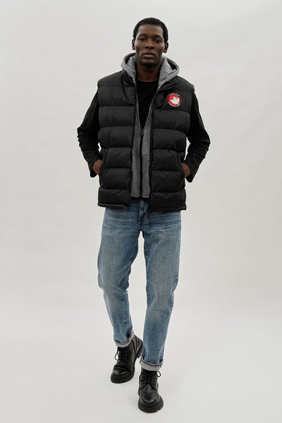 Canada Weather Gear Hooded Puffer Vest - Black - Mens Vests - International Clothiers