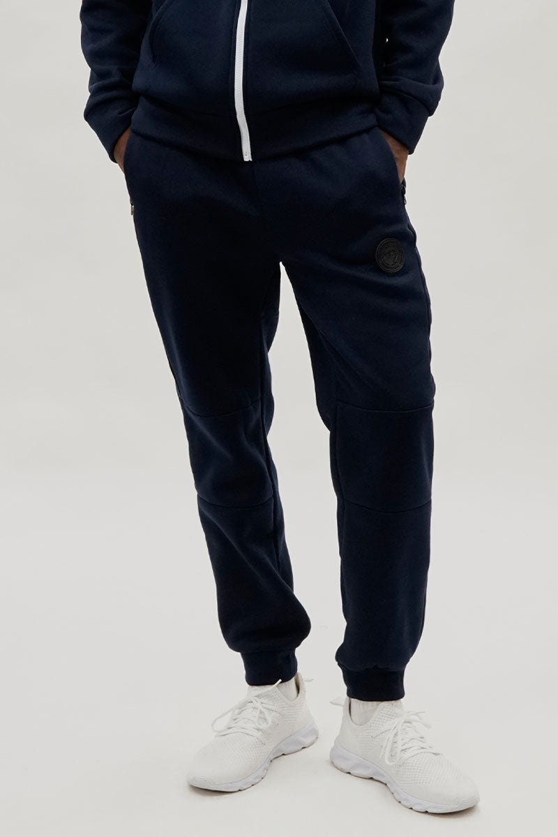 Super Triple Goose Basic Zipper Pocket Joggers - Navy - Mens Joggers & Sweatpants - International Clothiers