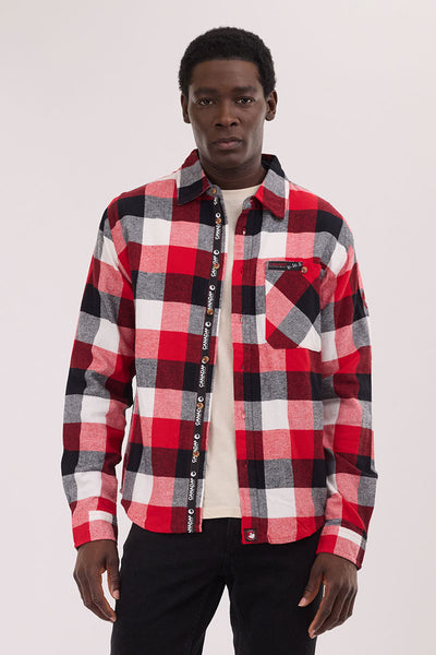 Canada Weather Gear Plaid Button Up Casual Shirt - Red - Mens Casual Shirts - International Clothiers
