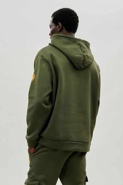 Canada Weather Gear Bear Print Hoodie - Olive - Mens Hoodies & Sweatshirts - International Clothiers
