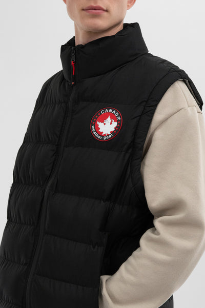 Canada Weather Gear Colour Block Puffer Vest - Black - Mens Vests - International Clothiers