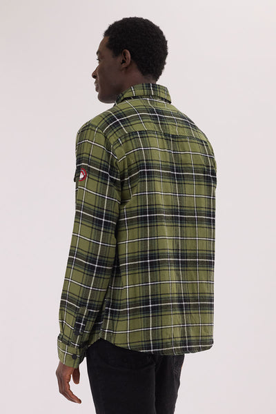 Canada Weather Gear Plaid Button Up Casual Shirt - Olive - Mens Casual Shirts - International Clothiers