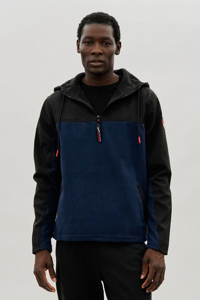 Canada Weather Gear Colour Block Half Zip Hoodie - Navy - Mens Hoodies & Sweatshirts - International Clothiers