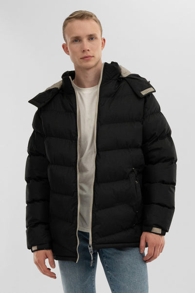 Super Triple Goose Chevron Bomber Jacket - Beige - Mens Bomber Jackets - International Clothiers