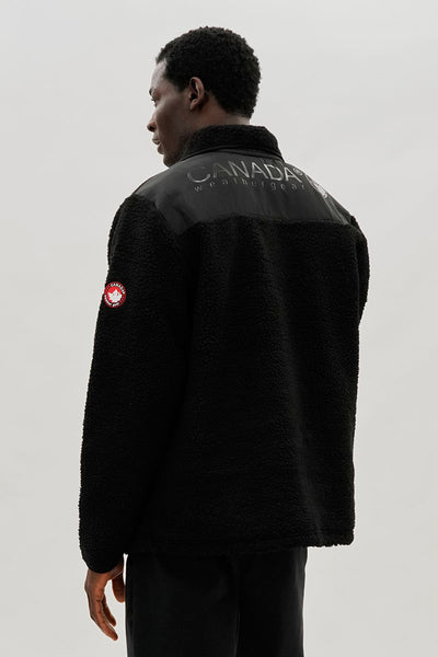 Canada Weather Gear Fleece Sherpa Pullover Sweater - Black - Mens Pullover Sweaters - International Clothiers