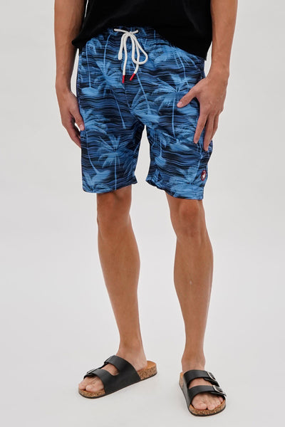 Canada Weather Gear Tropical Print Swim Shorts - Blue - Mens Shorts & Capris - International Clothiers
