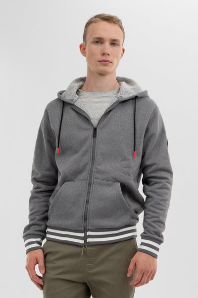 Canada Weather Gear Fleece Lined Zip Up Hoodie - Grey - Mens Hoodies & Sweatshirts - International Clothiers