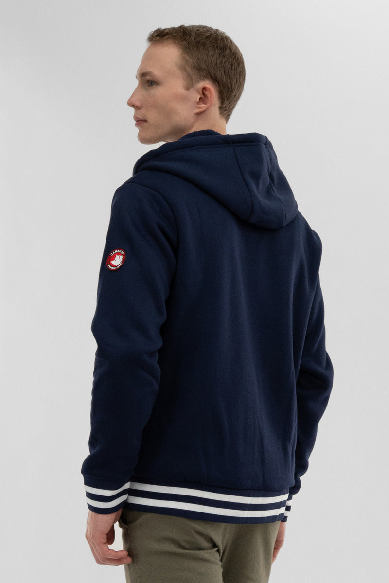 Canada Weather Gear Fleece Lined Zip Up Hoodie - Navy - Mens Hoodies & Sweatshirts - International Clothiers