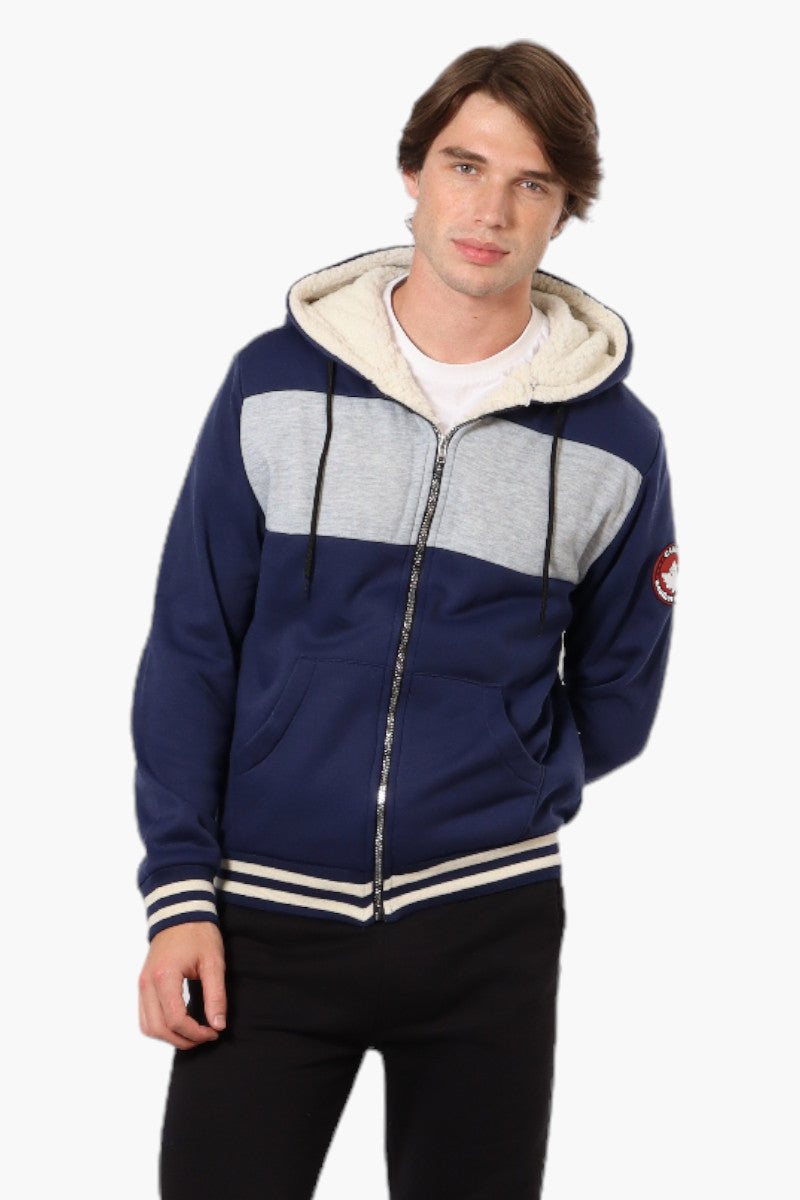 Canada Weather Gear Color Block Sherpa Lined Lightweight Jacket - Navy - Mens Lightweight Jackets - International Clothiers