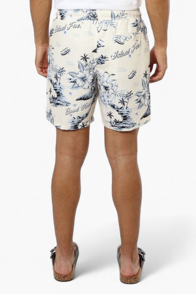 Boardsports Floral Tie Waist Shorts - Cream - Mens Shorts & Capris - International Clothiers