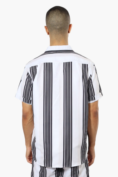 Vroom & Dreesmann Striped Button Up Casual Shirt - White - Mens Casual Shirts - International Clothiers
