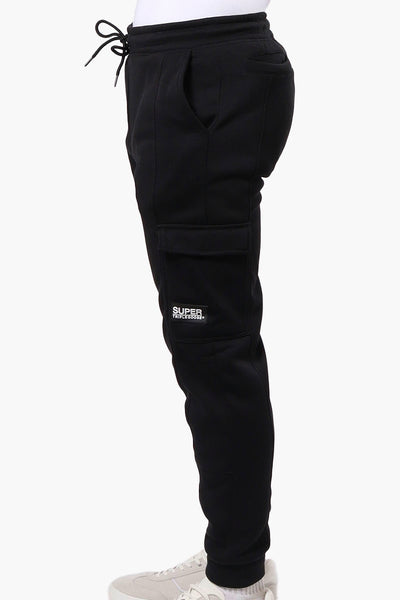 Super Triple Goose Tie Waist Cargo Joggers - Black - Mens Joggers & Sweatpants - International Clothiers