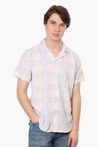 Essex Crossing Patterned Camp Collar Casual Shirt - Blush - Mens Casual Shirts - International Clothiers