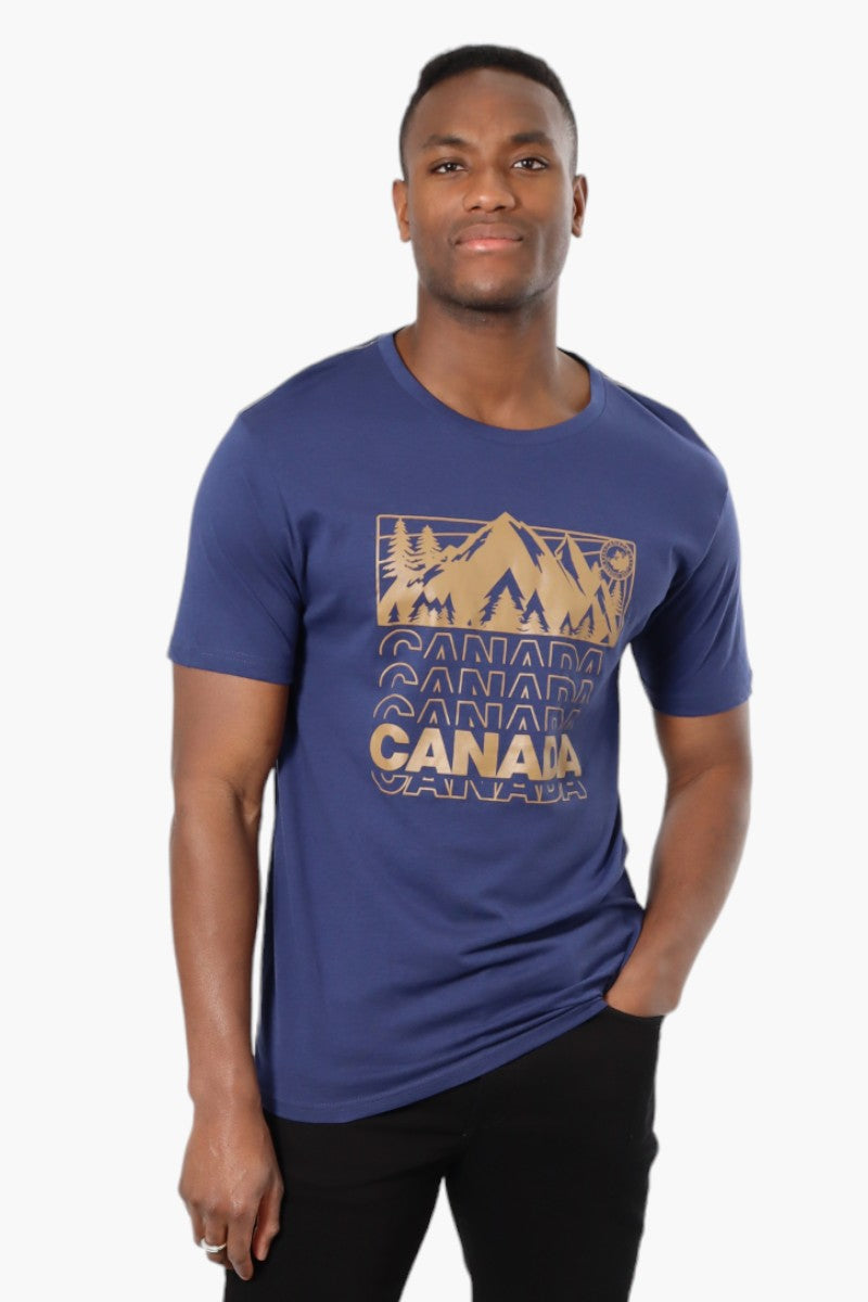 Canada Weather Gear Mountain Print Tee - Blue - Mens Tees & Tank Tops - International Clothiers