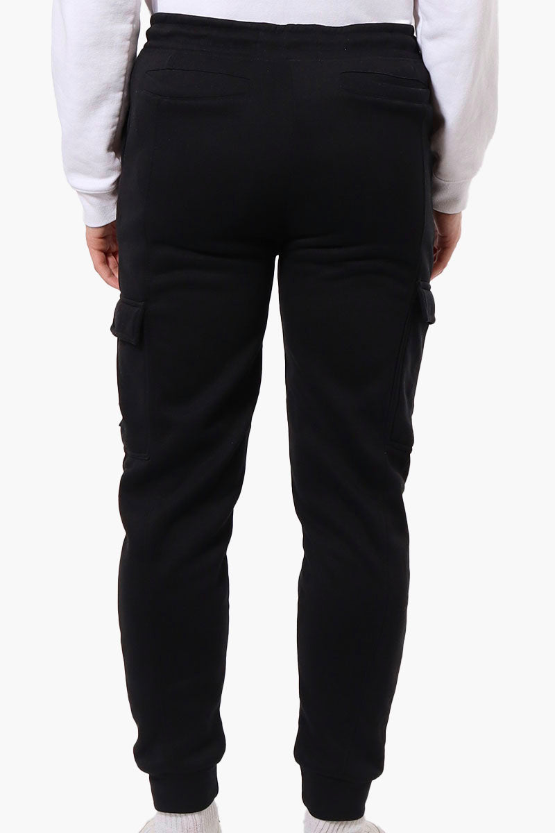 Super Triple Goose Tie Waist Cargo Joggers - Black - Mens Joggers & Sweatpants - International Clothiers