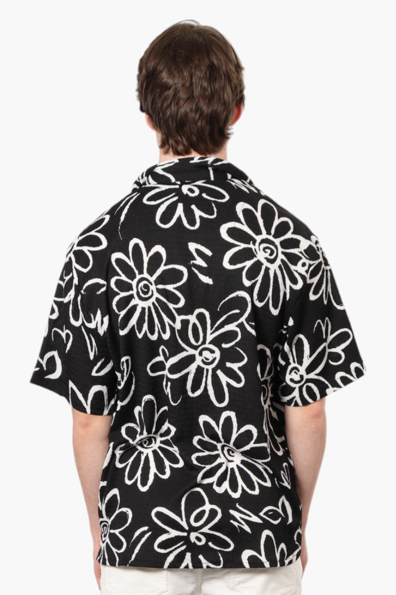 Drill Social Club Floral Textured Casual Shirt - Black - Mens Casual Shirts - International Clothiers