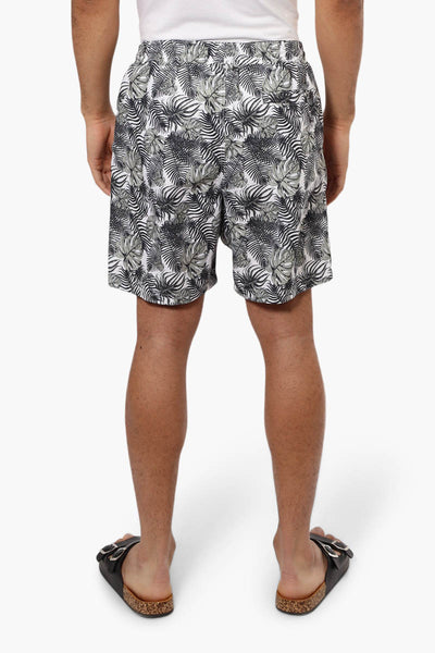 Canada Weather Gear Patterned Tie Waist Shorts - White - Mens Shorts & Capris - International Clothiers