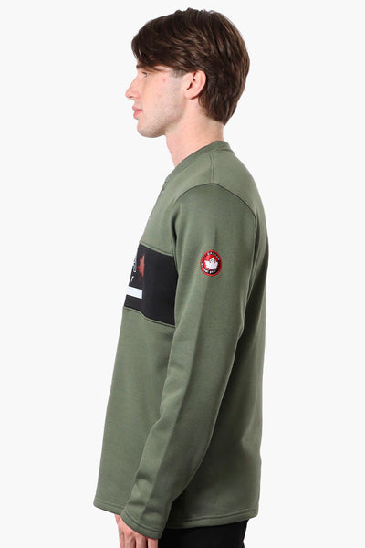 Canada Weather Gear Fleece Henley Sweatshirt - Olive - Mens Hoodies & Sweatshirts - International Clothiers