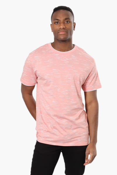 Urbanology Patterned Crewneck Tee - Pink - Mens Tees & Tank Tops - International Clothiers