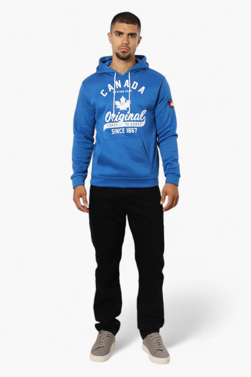Canada Weather Gear Coast To Coast Print Hoodie - Blue - Mens Hoodies & Sweatshirts - International Clothiers
