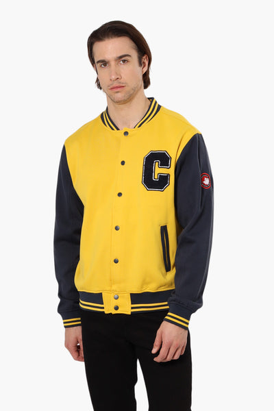 Canada Weather Gear Fleece Varsity Lightweight Jacket - Yellow - Mens Lightweight Jackets - International Clothiers