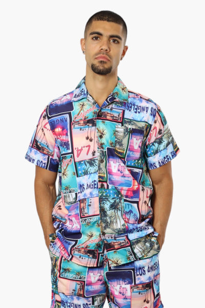 Boardsports Los Angeles Printed Button Up Casual Shirt - Multi - Mens Casual Shirts - International Clothiers