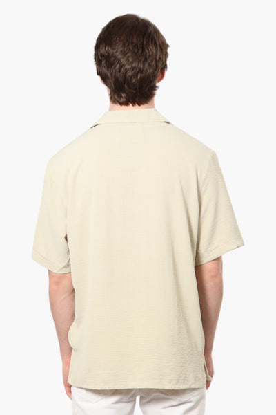 Bruno Camp Collar Button Up Casual Shirt - Cream - Mens Casual Shirts - International Clothiers