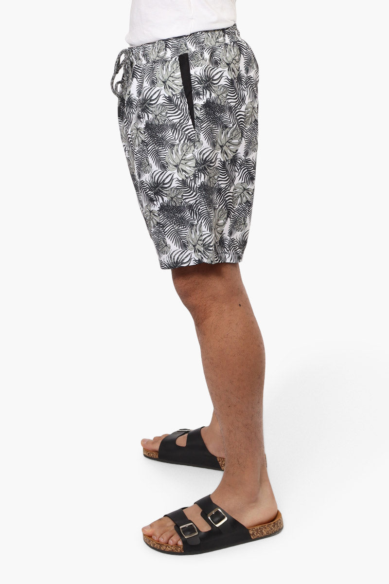 Canada Weather Gear Patterned Tie Waist Shorts - White - Mens Shorts & Capris - International Clothiers