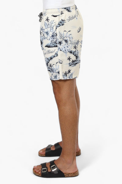 Boardsports Floral Tie Waist Shorts - Cream - Mens Shorts & Capris - International Clothiers