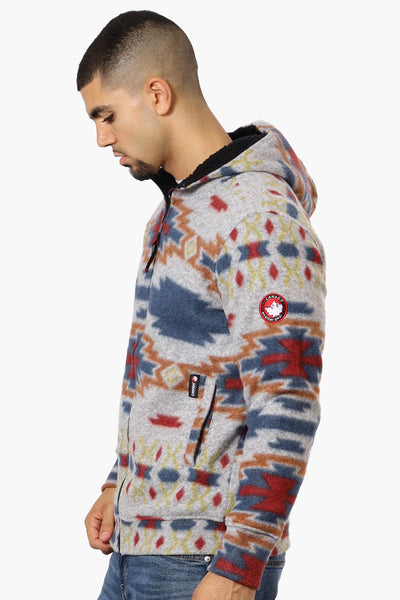 Canada Weather Gear Patterned Fleece Lined Lightweight Jacket - Grey - Mens Lightweight Jackets - International Clothiers