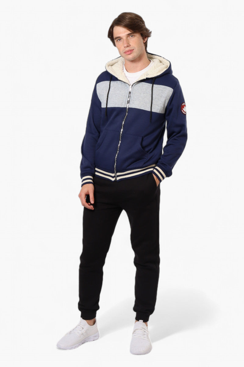 Canada Weather Gear Color Block Sherpa Lined Lightweight Jacket - Navy - Mens Lightweight Jackets - International Clothiers