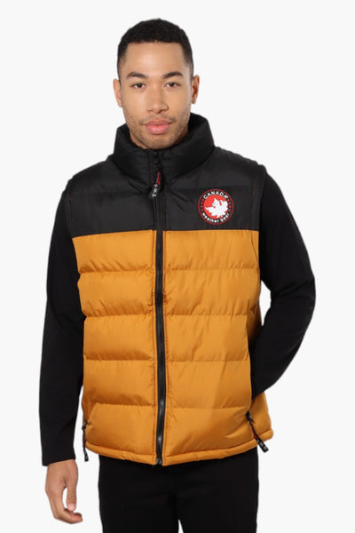 Canada Weather Gear Contrast Bubble Vest - Mustard - Mens Vests - International Clothiers