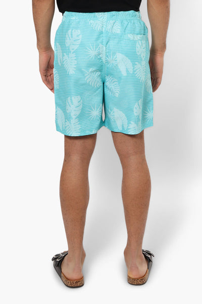 Canada Weather Gear Patterned Tie Waist Shorts - Turquoise - Mens Shorts & Capris - International Clothiers